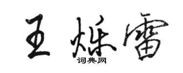 骆恒光王烁雷行书个性签名怎么写