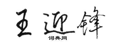骆恒光王迎锋行书个性签名怎么写