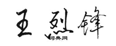 骆恒光王烈锋行书个性签名怎么写