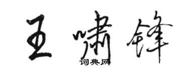 骆恒光王啸锋行书个性签名怎么写