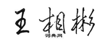 骆恒光王相彬行书个性签名怎么写