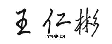 骆恒光王仁彬行书个性签名怎么写