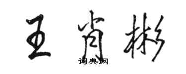 骆恒光王肖彬行书个性签名怎么写