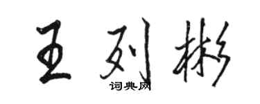骆恒光王列彬行书个性签名怎么写