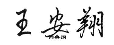 骆恒光王安翔行书个性签名怎么写
