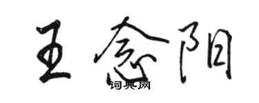 骆恒光王念阳行书个性签名怎么写