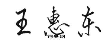 骆恒光王惠东行书个性签名怎么写