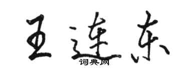 骆恒光王连东行书个性签名怎么写
