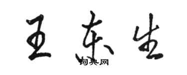 骆恒光王东生行书个性签名怎么写