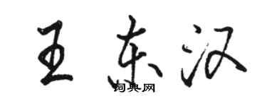 骆恒光王东汉行书个性签名怎么写