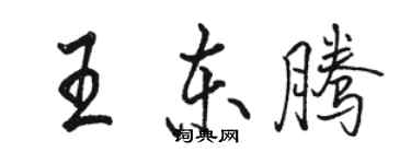 骆恒光王东腾行书个性签名怎么写