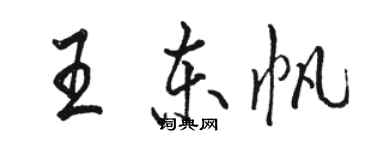 骆恒光王东帆行书个性签名怎么写