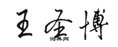 骆恒光王圣博行书个性签名怎么写