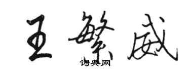 骆恒光王繁威行书个性签名怎么写