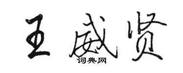 骆恒光王威贤行书个性签名怎么写