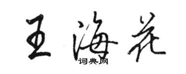 骆恒光王海花行书个性签名怎么写