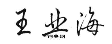 骆恒光王业海行书个性签名怎么写