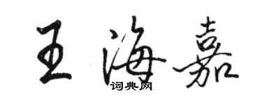 骆恒光王海嘉行书个性签名怎么写
