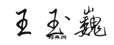 骆恒光王玉巍行书个性签名怎么写