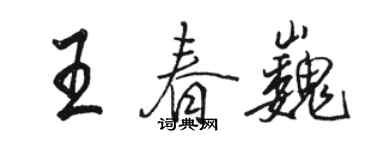 骆恒光王春巍行书个性签名怎么写