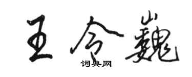 骆恒光王令巍行书个性签名怎么写