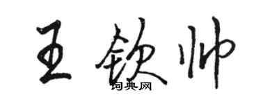 骆恒光王钦帅行书个性签名怎么写
