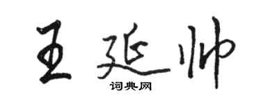 骆恒光王延帅行书个性签名怎么写