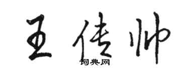 骆恒光王传帅行书个性签名怎么写