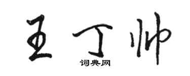 骆恒光王丁帅行书个性签名怎么写