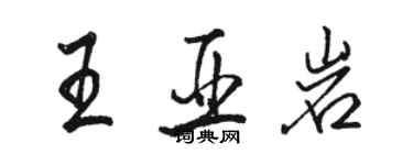 骆恒光王亚岩行书个性签名怎么写
