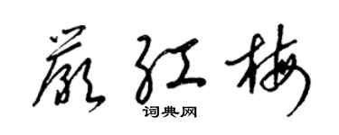 梁锦英严红梅草书个性签名怎么写