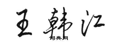 骆恒光王韩江行书个性签名怎么写