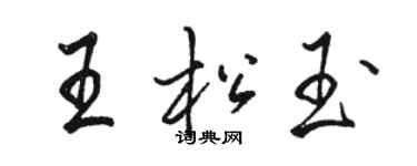 骆恒光王松玉行书个性签名怎么写