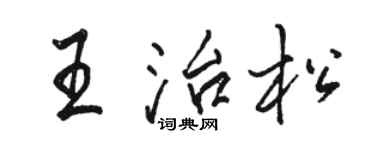 骆恒光王治松行书个性签名怎么写