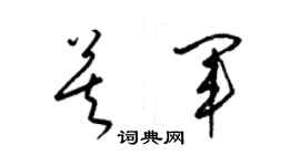 梁锦英莫军草书个性签名怎么写