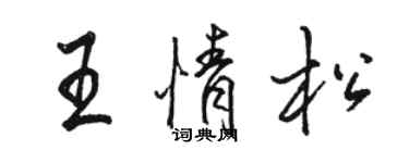 骆恒光王情松行书个性签名怎么写
