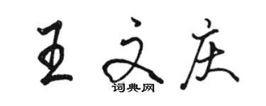 骆恒光王文庆行书个性签名怎么写