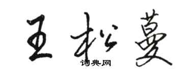 骆恒光王松蔓行书个性签名怎么写