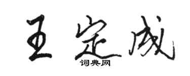 骆恒光王定成行书个性签名怎么写