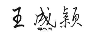 骆恒光王成颖行书个性签名怎么写