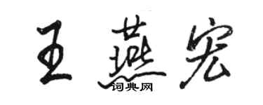 骆恒光王燕宏行书个性签名怎么写