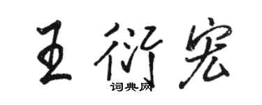 骆恒光王衍宏行书个性签名怎么写