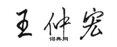 骆恒光王仲宏行书个性签名怎么写