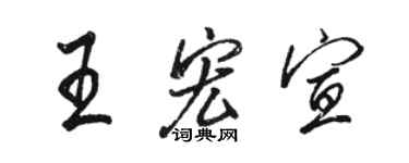 骆恒光王宏宣行书个性签名怎么写