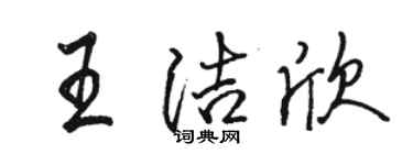 骆恒光王洁欣行书个性签名怎么写