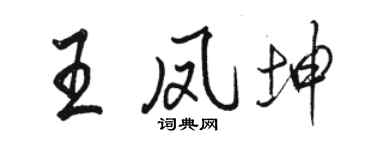 骆恒光王凤坤行书个性签名怎么写