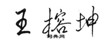 骆恒光王榕坤行书个性签名怎么写