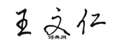 骆恒光王文仁行书个性签名怎么写