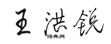 骆恒光王洪锐行书个性签名怎么写