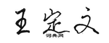骆恒光王定文行书个性签名怎么写